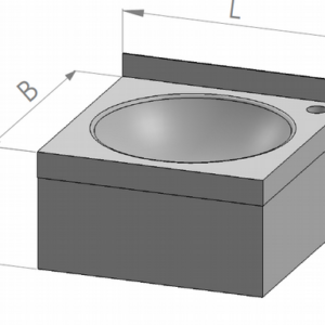 Umywalka z wyłącznikiem kolanowym h = 230 mm | Egaz E 2640040040