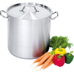 Garnek wysoki z pokrywką, stalowy, ø 280 mm, V 15.4 l | Stalgast 011282