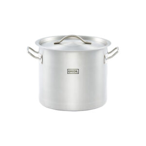 Garnek wysoki z pokrywką, stalowy, ø 280 mm, V 15.4 l | Gredil 011285