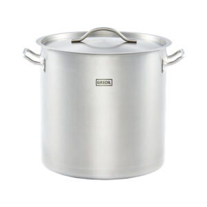 Garnek wysoki z pokrywką, stalowy, ø 360 mm, V 36.6 l | Gredil 011365