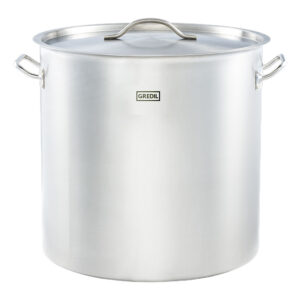 Garnek wysoki z pokrywką, stalowy, ø 450 mm, V 71.6 l | Gredil 011455