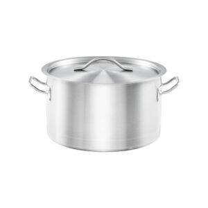 Garnek średni z pokrywką, stalowy, Basic, ø 240 mm, V 6.1 l | Stalgast 012246