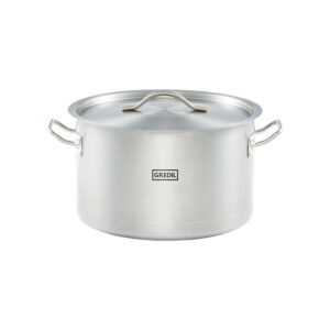 Garnek średni z pokrywką, stalowy, ø 320 mm, V 16.1 l | Gredil 012325