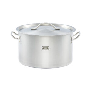 Garnek średni z pokrywką, stalowy, ø 360 mm, V 22.4 l | Gredil 012365