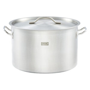 Garnek średni z pokrywką, stalowy, ø 450 mm, V 57.3 l | Gredil 012455
