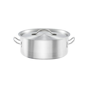 Garnek niski z pokrywką, stalowy, Basic, ø 240 mm, V 3.6 l | Stalgast 013246