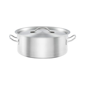 Garnek niski z pokrywką, stalowy, Basic, ø 280 mm, V 5.5 l | Stalgast 013286