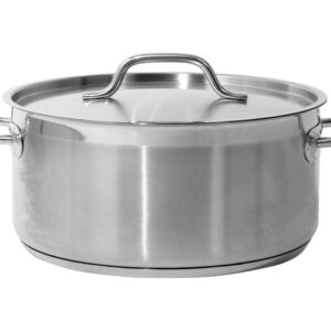 GARNEK NISKI Z POKRYWKĄ ZE STALI NIERDZEWNEJ 28X13CM 8L | Yato YG-00042