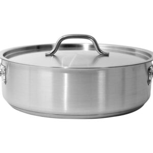 GARNEK NISKI DO DUSZENIA Z POKRYWKĄ ZE STALI NIERDZEWNEJ 36X11CM 11,2L | Yato YG-00055