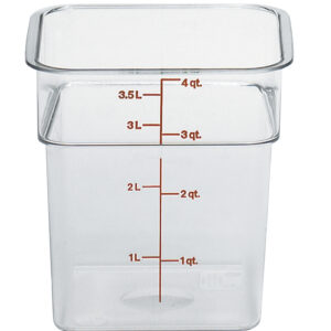 Pojemnik magazynowy z poliwęglanu 18,5x18,5x18,7 cm, 3,8 l, przezroczysty  | Cambro  4SFSCW135