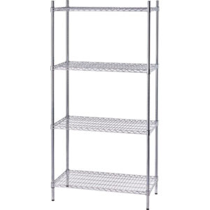 Regał magazynowy chromowany 4 półki 910x455x1800mm | Stalgast 680092