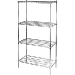 Regał chromowany, 4 półki, składany, 900x450x1800 mm | Stalgast 680200
