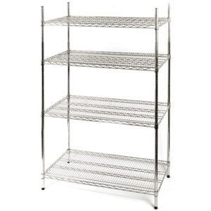 Regał chromowany, 4 półki, składany, 1525x610x1800 mm | Stalgast 681152