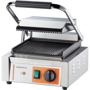 Kontakt grill pojedynczy, ryflowany, Caterina, P 1.8 kW | Caterina 742018