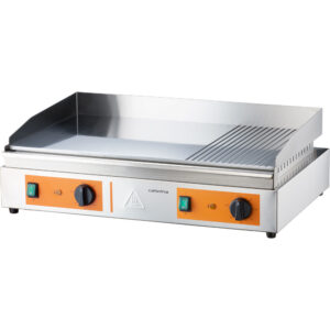Płyta grillowa, 2/3 gładka, 1/3 ryflowana, Caterina, P 3.5 kW | Caterina 745104