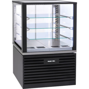 Witryna chłodnicza, cukiernicza, oświetlenie LED, czarna, V 325 l | Roller Grill 777430