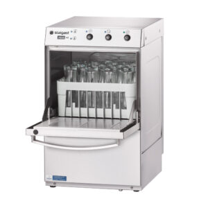 Zmywarko wyparzarka, do szkła, dozownik płynu myjącego, pompa zrzutowa, P 2.77 kW, U 230 V | Stalgast 801401