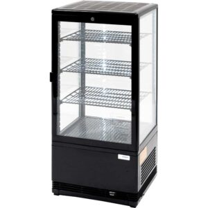 Witryna ekspozycyjna 78 l czarna oświetlenie LED | Stalgast 852174