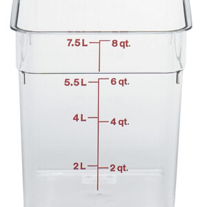 Pojemnik magazynowy z poliwęglanu 21,5x21,5x23 cm, 7,6 l, przezroczysty  | Cambro  8SFSCW135