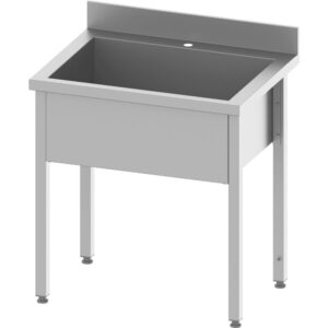 Stół z basenem 1-komorowym 1000x600x850 mm h=300 mm skręcany | Stalgast 951336100