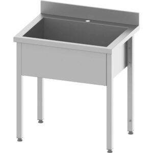 Stół z basenem 1-komorowym 1000x600x850 mm h=400 mm skręcany | Stalgast 951346100