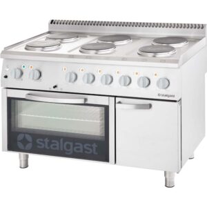 Kuchnia elektryczna, 6-polowa z piekarnikiem elektrycznym, 15.6+7 kW | Stalgast 9717000
