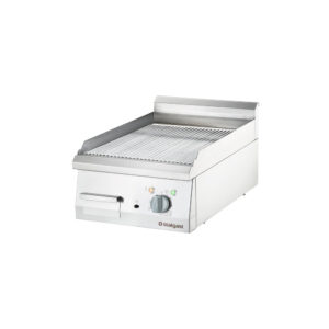 Płyta grillowa elektryczna, chromowana, ryflowana, P 4 kW, U 400 V | Stalgast 9736200