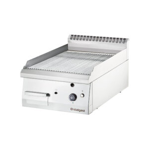 Płyta grillowa nastawna, chromowana, ryflowana, gazowa, 400x700, 6.5 kW, G20/20 mbar | Stalgast 9736210