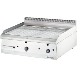 Płyta grillowa nastawna, chromowana, ryflowana, gazowa, 800x700, 13.0 kW, G20/20 mbar | Stalgast 9737210