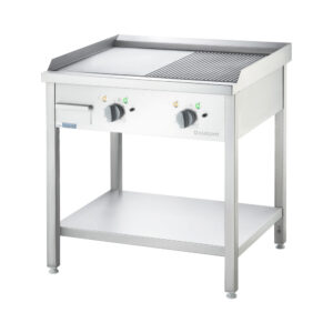 Płyta grillowa elektryczna, wolnostojąca, gładko-ryflowana P 8.1 kW, U 400 V | Stalgast 979313