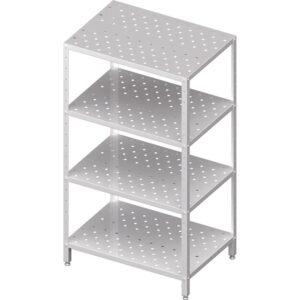 Regał magazynowy,półki perforowane 1100x400x1800 skręcany | Stalgast 981894110