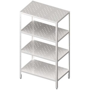 Regał magazynowy,półki perforowane 1000x600x1800 skręcany | Stalgast 981896100