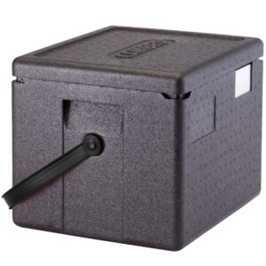 Pojemnik termoizolacyjny Cambro GoBox ładowany od góry z czarnym paskiem 22,3 l, 390x330x316, GN 1/2  | Cambro  EPP280BKST110