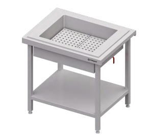 Stanowisko z wanną neutralną izolowaną do ekspozycji w lodzie 2xGN 1/1 920x750x880 | Stalgast ST101091