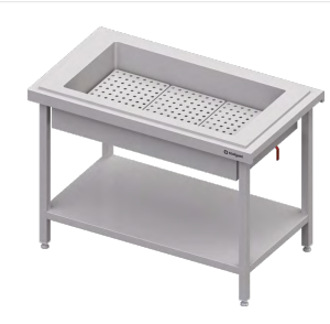 Stanowisko z wanną neutralną izolowaną do ekspozycji w lodzie 3xGN 1/1 1245x750x880 | Stalgast ST102121