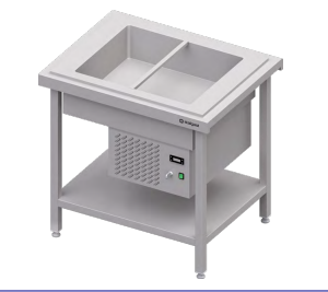 Stanowisko z wanną chłodniczą sałatkową 2xGN 1/1 920x750x880 | Stalgast ST104091