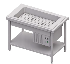 Stanowisko z wanną chłodniczą napojową 3xGN 1/1 1245x750x880 | Stalgast ST108121