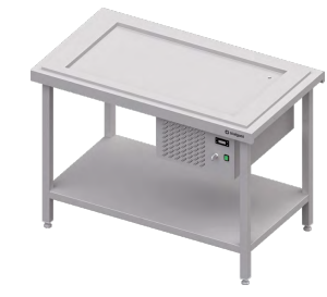 Stanowisko z płytą chłodniczą ekspozycyjną 3xGN 1/1 1245x750x880 | Stalgast ST111121