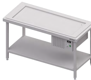 Stanowisko z płytą chłodniczą ekspozycyjną 4xGN 1/1 1570x750x880 | Stalgast ST112151