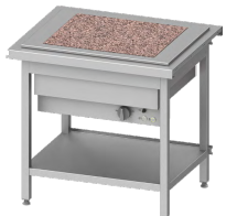 Stanowisko z płytą grzewczą granit 2xGN 1/1 920x750x880 | Stalgast ST115091