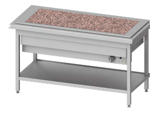 Stanowisko z płytą grzewczą granit 4xGN 1/1 1570x750x880 | Stalgast ST117151