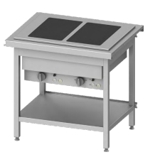 Stanowisko z płytą grzewczą ceramiczną 2xGN 1/1 920x750x880 | Stalgast ST118091