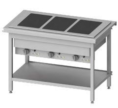 Stanowisko z płytą grzewczą ceramiczną 3xGN 1/1 1245x750x880 | Stalgast ST119121