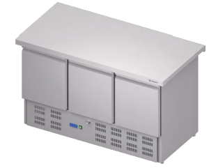 Stanowisko chłodnicze trzydrzwiowe 1465x750x880 | Stalgast ST202151