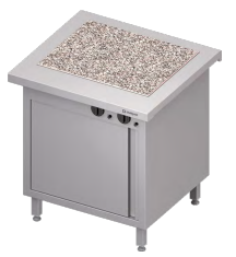 Stanowisko grzewcze z płytą grzewczą granit , zabudowane 1465x750x880 | Stalgast ST231151