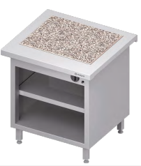 Stanowisko z płytą grzewczą granit , zabudowane 799x750x880 | Stalgast ST232081