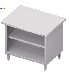 Stanowisko neutralne z dwoma półkami, zabudowane 1500x750x880 | Stalgast ST234151