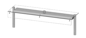 Nadstawka pojedyncza neutralna szkło proste, otwarta 1122x450x460 | Stalgast ST274111