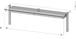 Nadstawka pojedyncza z oświetleniem szkło proste, zamknięta 1122x450x460 | Stalgast ST279111