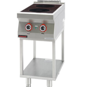 Kuchnia indukcyjna 2x3,5kW na podstawie szkieletowej | Kromet 700.KE-2i/400.T